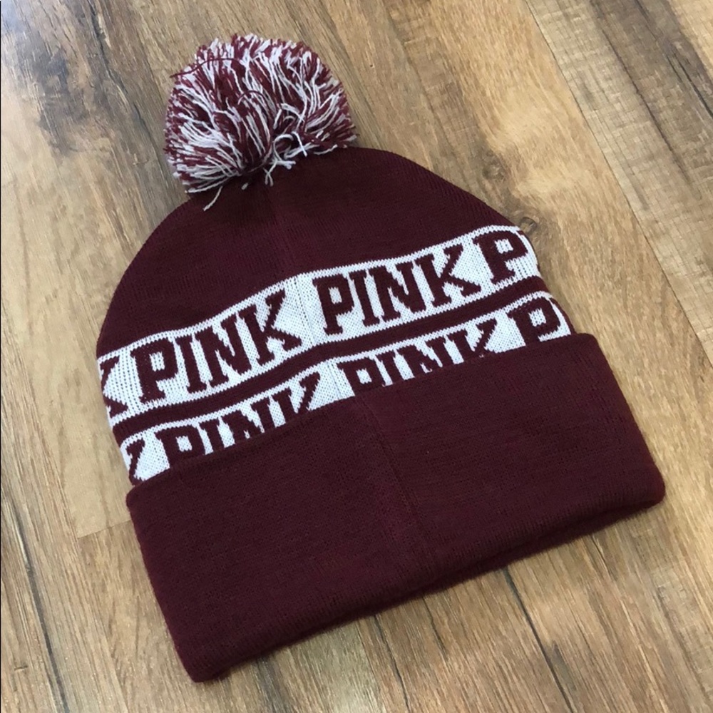 Pink Victoria’s Secret beanie